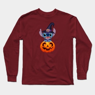 Stitch Pumpkin Long Sleeve T-Shirt